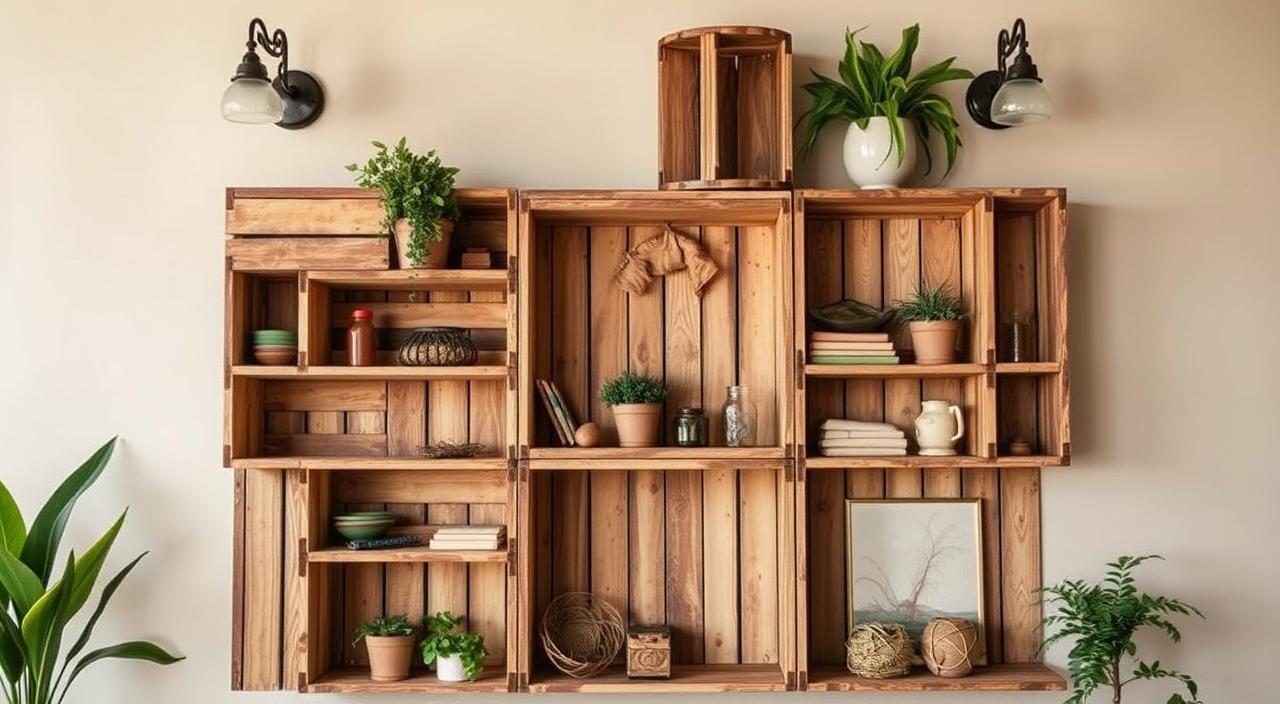 Como Criar um Armário Aéreo Usando Caixotes de Feira